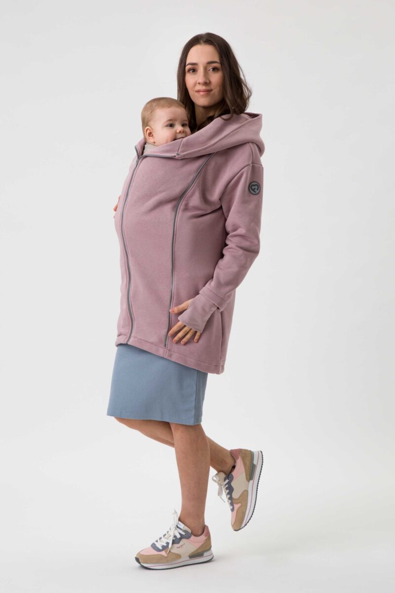 Fun2bemum babywearing coat Kaya plaszcz do noszenia dzieci dirty pink brudny roz 4