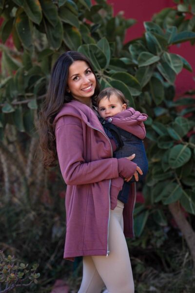Fun2bemum babywearing coat kaya rose brown maternity plaszcz ciazowy do noszenia dzieci2