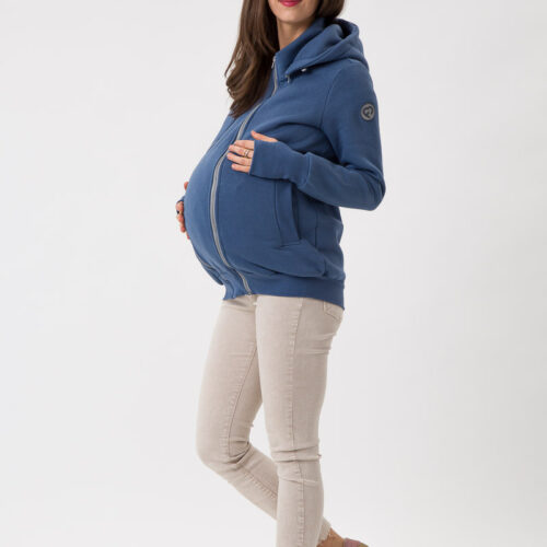 Fun2bemum babywearing sweatshirt Pola maternity bluza do noszenia ciazowa jeans blue niebieski 4