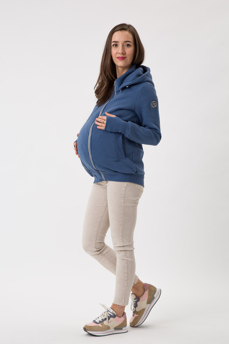 Fun2bemum babywearing sweatshirt Pola maternity bluza do noszenia ciazowa jeans blue niebieski 4