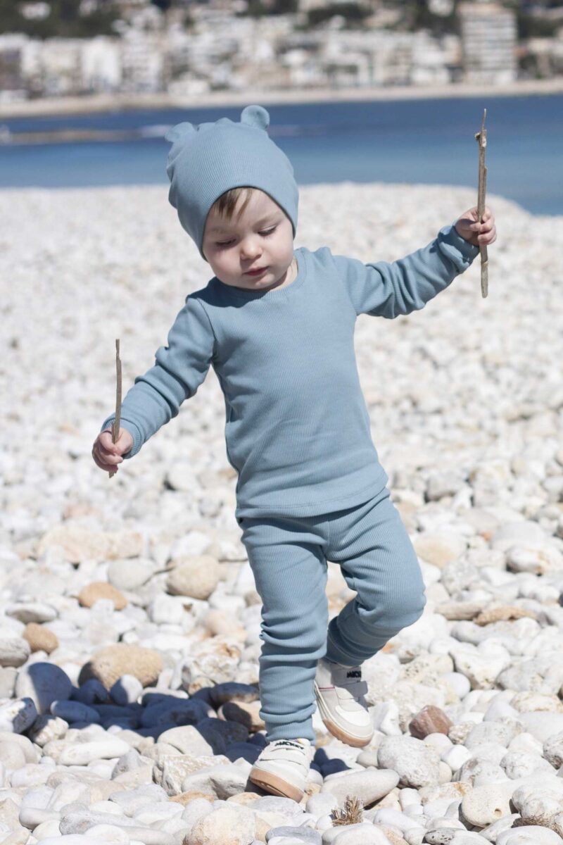 Fun2bemum dres dzieciecy dla dzieci prazkowany babywearing cotton overall for kids lifestyle 10