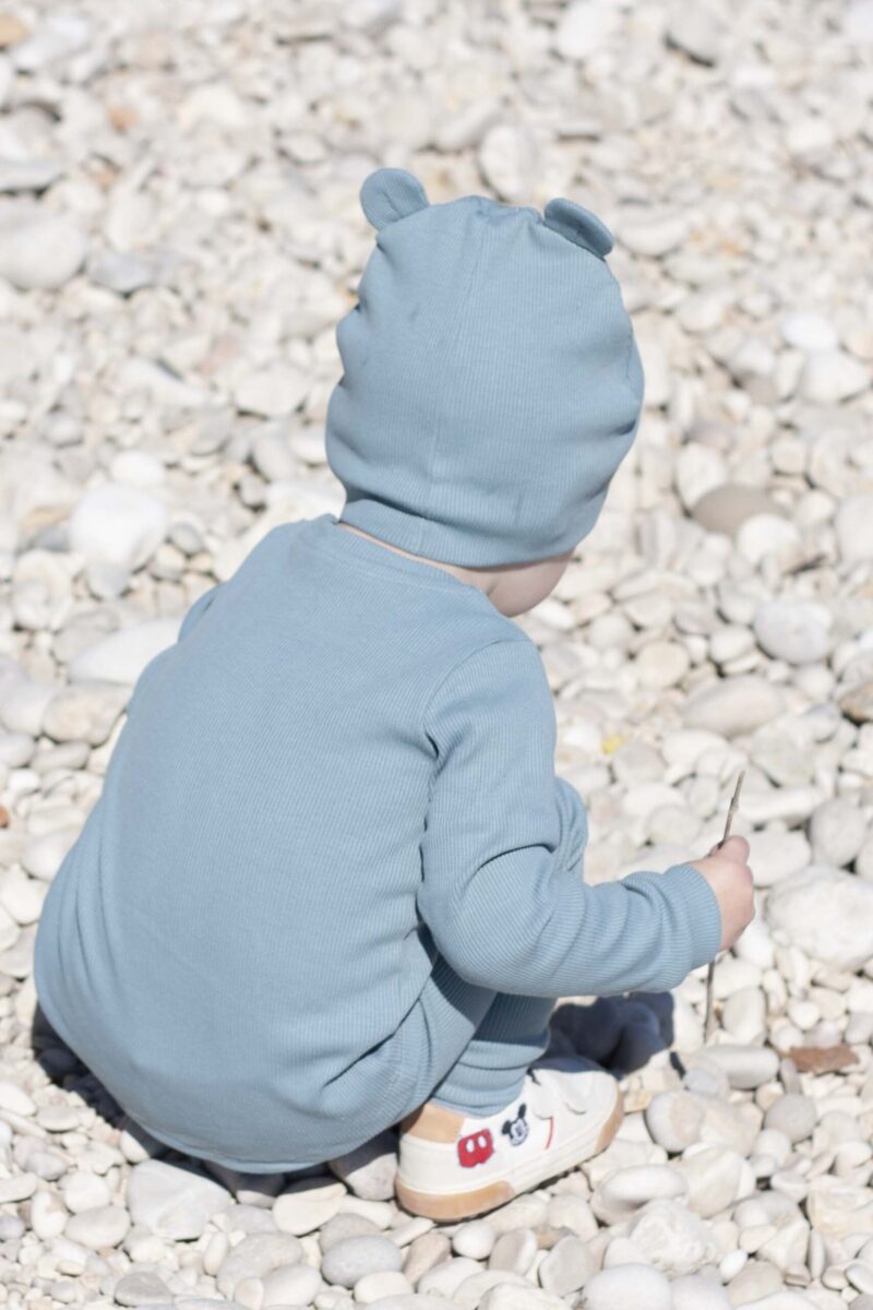 Fun2bemum dres dzieciecy dla dzieci prazkowany babywearing cotton overall for kids lifestyle 12