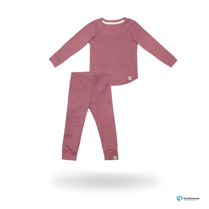Fun2bemum dres dzieciecy dla dzieci prazkowany babywearing cotton overall for kids rose brown 1