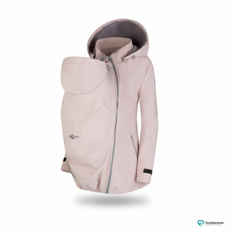 Fun2bemum Enigma jasny roz softshell jacket babywearing maternity kurtka do noszenia ciazowa