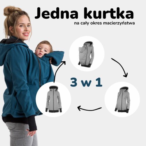 Fun2bemum babywearing jacket everest 3 w 1 jedna kurtka na caly okres macierzynstwa 4