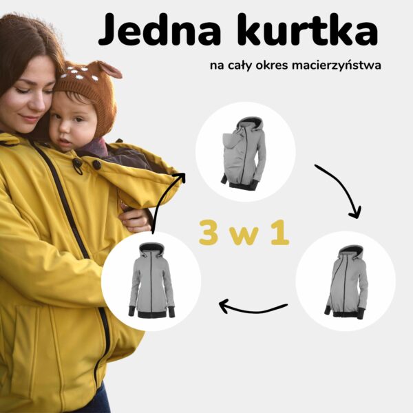 Fun2bemum babywearing jacket everest 6 w 1 jedna kurtka na caly okres macierzynstwa 7