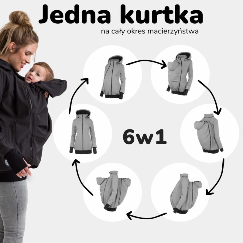 Fun2bemum babywearing jacket everest 6 w 1 jedna kurtka na caly okres macierzynstwa 3