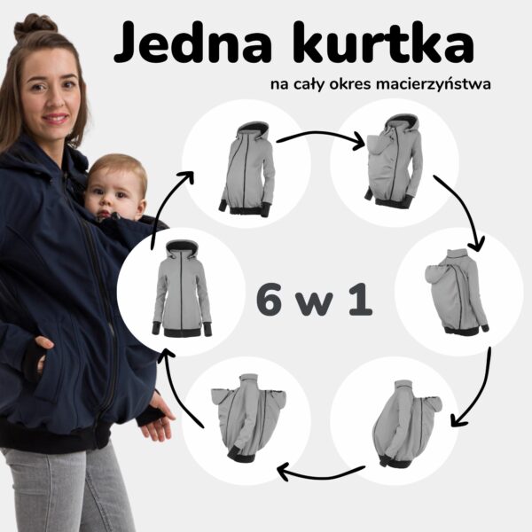 Fun2bemum babywearing jacket everest 6 w 1 jedna kurtka na caly okres macierzynstwa 6