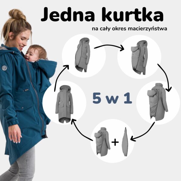Fun2bemum babywearing jacket parka 5 w jedna kurtka na caly okres macierzynstwa 5